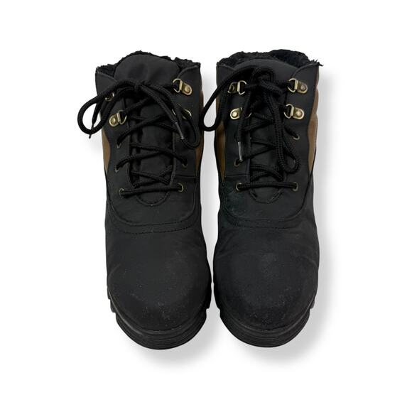Vintage 80's waterproof black and brown lace up boots by JUDITH SPORT - Picture 11 of 14